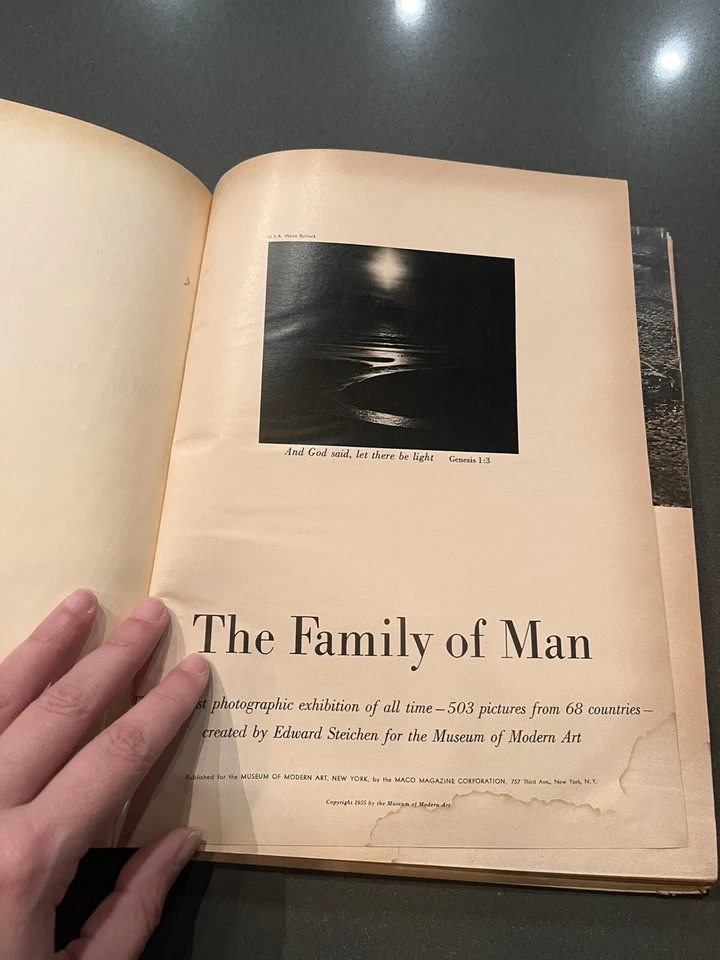 The Family of Man by Edward Steichen and Carl Sandburg 1955 Hardcover Fair Cond. - Image 4 of 4