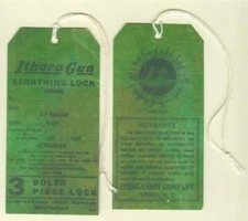 Ithaca Model Lightning Lock Hang Tag Reproduction - GREEN