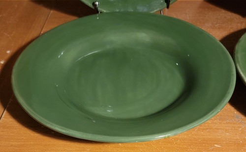 Pottery Barn SAUSALITO MOSS GREEN Dinner plate set of 4, 12", Mexico - Picture 6 of 11