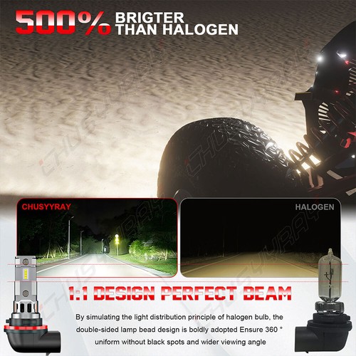 For Honda Rancher Rubicon Fourtrax Foreman TRX420 TRX500 LED Headlight Bulb 2x - Bild 10 von 12