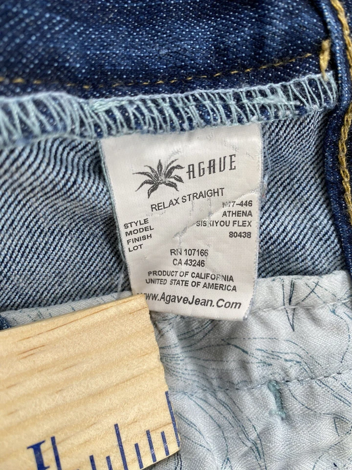 Pantalones de mezclilla para mujer Agave Nectar 31 (actual 34x28) relax rectos Athena Flex EE. UU. Foto 3 de 4