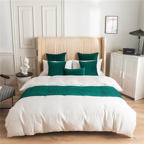 Luxury Wrinkle Dutch Velvet Bed Runner Scarf Dould-sided Home Hotel Bedroom Deco - Picture 35 of 36