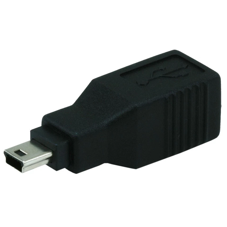 USB 2.0 Type B Female to Mini B 5-Pin Male Adapter Converter Connector Black - Image 3 of 3
