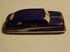 vintage TOY TIN CAR ARGO Blue Sedan CAR With Windows that go up and down
