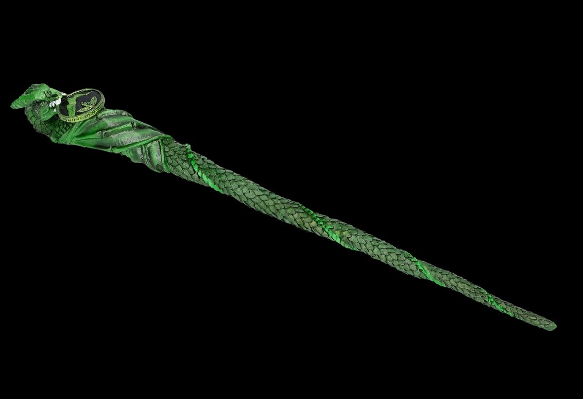 Large Magic Wand - Dragon Element Earth - Fantasy Elemental Dragon Mage 35Cm