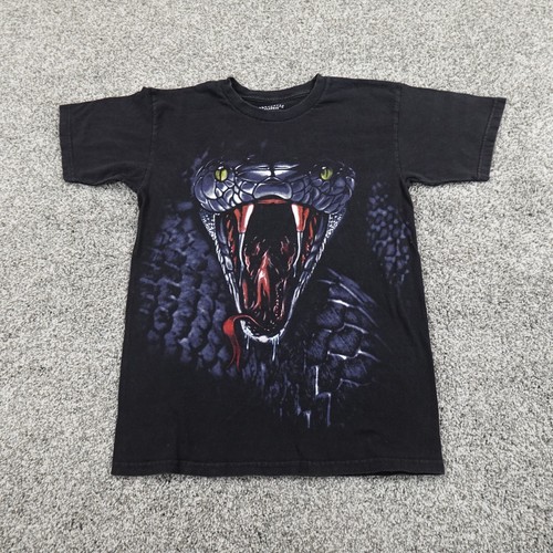 Ecko Unltd Shirt Mens Small Black Snake Viper AOP Graphic Skater Grunge Hip Hop