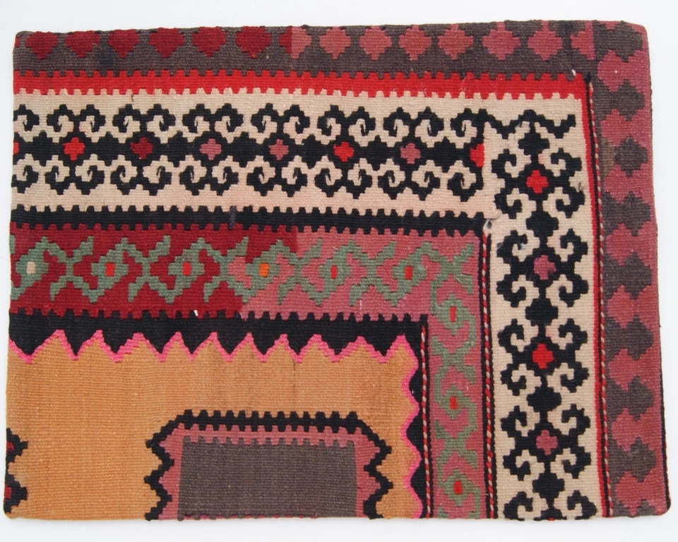 24"x18" Caucasian Handmade Wool Kilim Pillow Authentic Design, 60x45 cm pillow - Image 2 of 3