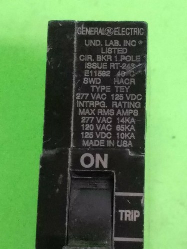 Disyuntor GE TEY120 20A 1P 277VAC/125VDC tipo TEY - Imagen 2 de 7