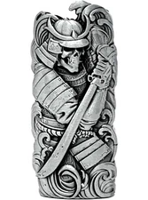 Samurai Design Lighter Sleeve case Metal Lighter Case Fits BIC lighter
