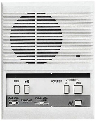 AIPHONE LEF-1C Semi-Flush Mount Open Voice Sub-Master Intercom with Door-Release
