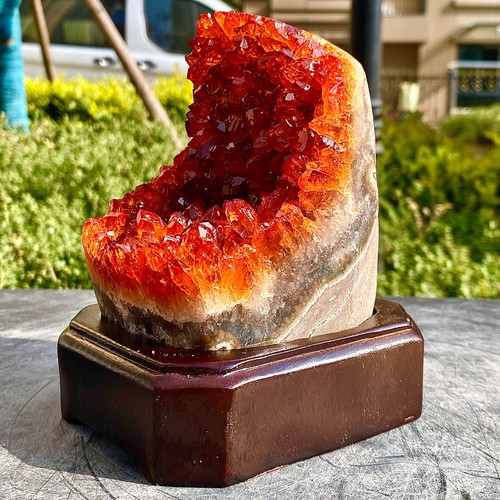2.97LB Superb Yellow Citrine Crystal Cave Decor Stone Cathedral Geode Specimen - 第 5/17 張圖片