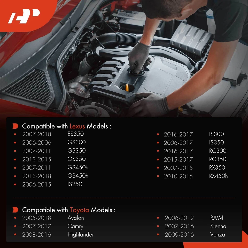 Bomba de aceite de motor A-Premium para Toyota Camry 07-17 RAV4 Sienna Avalon Venza Lexus Foto 2 de 4