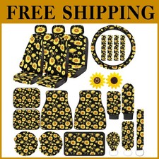 Sunflower Car Accessories Set - 26 Pieces