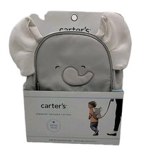 New Carters Character Backpack Harness Gray Elephant Turquoise Zipper Child Kid