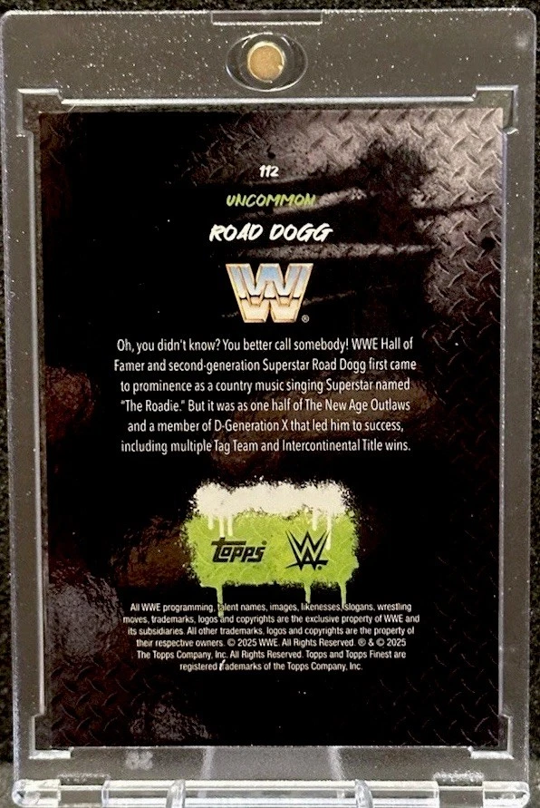 Road Dogg WWE TOPPS FINEST 2025 refractor negro poco común #112 18/20 Foto 3 de 4