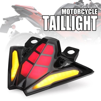 Integrated LED Tail Light Brake Turn Signal Smoked For 2024-2025 Ninja 500 Z500