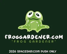 froggardener.com two word .com domain name Spaceship Push 2026