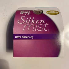 L'eggs Silken Mist Control Top No-Roll Waistband Silky Sheer Pantyhose Nude
