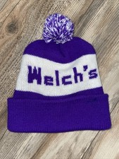 Welch  s Stocking Hat Vintage Cap Ski Pom  Have A Grape Day  1970  s 1980  s