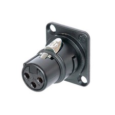 Neutrik NM3FD-B, XLR-Buchsen-Modul, Kabelstecker, geeignet für Audio- und