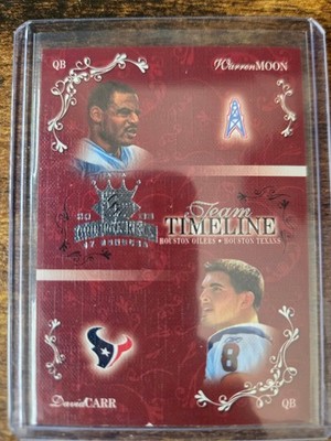 2003 Gridiron Kings Warren Moon David Carr Team Timeline /600 #TT-10 Houston