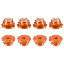Nylon Insert Hex Lock Nuts, 8pcs - M2x0.4mm Self-Locking Nut(Orange)