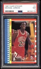 1987 FLEER STICKER #2 MICHAEL JORDAN BULLS PSA 7 NM HOF NICE CARD