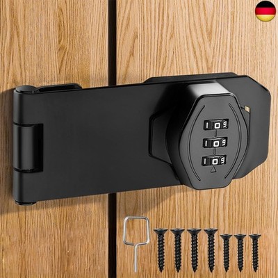 Hasp Lockable 4 Inch Security Hasp, Combination Lock, Door Lock, Cabinet Lock,