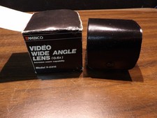 E7111 - Ambico Wide Angle Video Lens 0.6X V-0315 / Leather Case Vintage