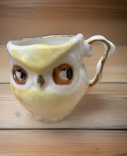 Owl Shaped Miniature Tea Cup 1 5/8" Childs Bird Outdoors Tea Party Play Vintage
