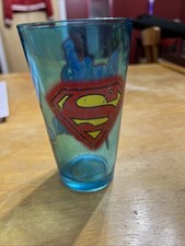 Blue 16oz Dc Comic Superman Glass