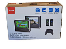 RCA 7" DOUBLE PLAY MOBILE DVD SYSTEM DUAL SCREENS GAME W/CONTROLLER DRC62705E24G