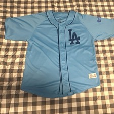 Majestic Los Angeles Dodgers Light Blue Blue Baseball Jersey MLB Major League