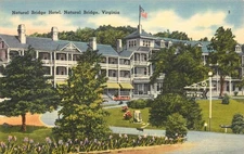 Natural Bridge Hotel Virginia Linen Postcard Tichnor Bros. Vintage