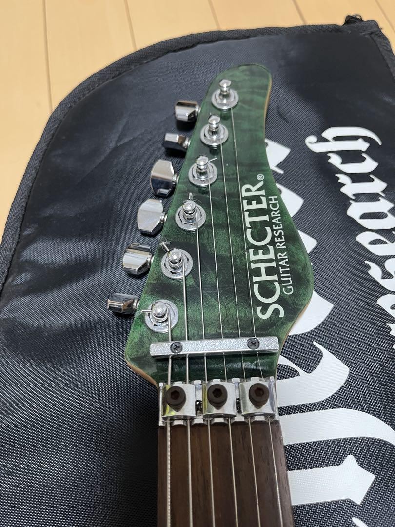 ギター SCHECTER SD-2 See-thru Green Electric Guitar Schecter SD-2 See-through Green Quilted
