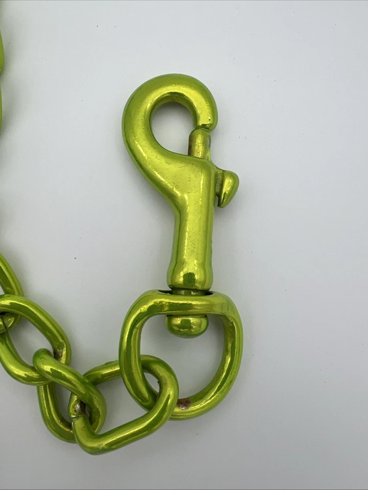 Platinum Pets Coated Chain Dog Leash Nylon Handle Corona Lime - Image 3 of 4