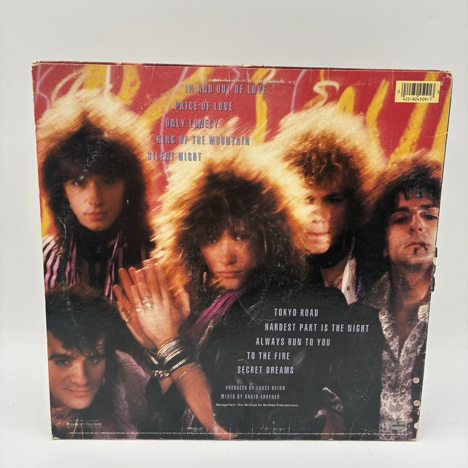 Bon Jovi 7800° Fahrenheit 1985 Mercury 80s Rock Record LP Vinyl Album VG/VG Foto 2 de 4