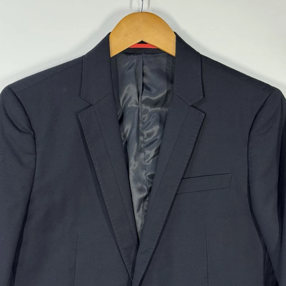 Blazer masculino slim fit Jack & Jones tamanho 170/92A preto cropped ajuste moderno - Imagem 2 de 4