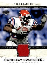 RYAN MOATS 2005 UD ROOKIE DEBUT GAME-USED JERSEY LOUISIANA TECH BULLDOGS