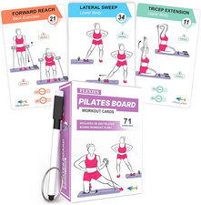 Pilates Board Workout Cards   71 Reformer Board Exercise Cards with Postures, In