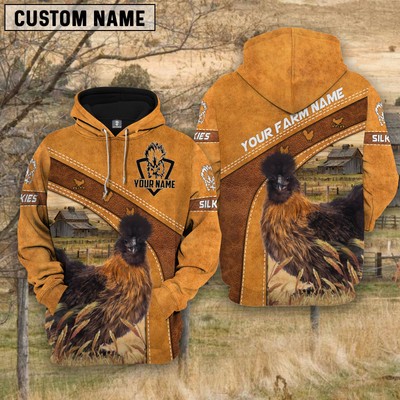 Personalized Name Silkies Chicken Hoodie