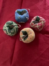 Pierre Deux Fabric Christmas Ornaments Set of 4