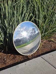 Vintage 26" Convex Security Mirror - Industrial Wide Angle Safety Dome