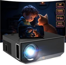 Projector with WIFI and Bluetooth, 1080P Native Full HD Video Projector, 18000L