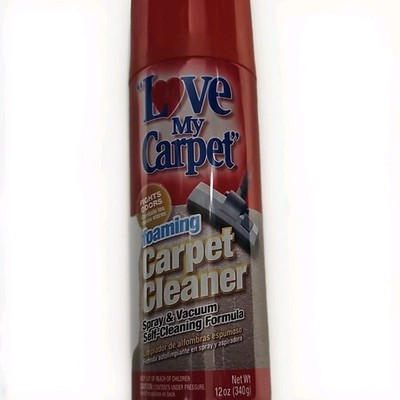 Love My Carpet Foaming Carpet Cleaner Spray & Vacuum Self-Cleaning 12 oz