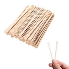 100pcs Small Wax Spatulas Wooden Wax Sticks Eyebrow Waxing Applicators Wood C...