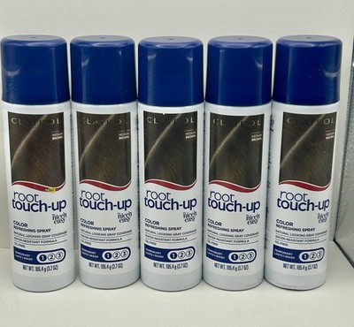 5 Clairol Root Touch-Up Color Refreshing Spray Med Brown Nice 'n Easy 3.7 oz Ea.