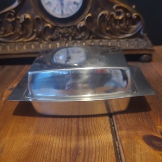 Vintage 18 8 Stainless Steel Covered Butter Dish