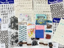 24 pkgs ALPHABET LOT stickers acrylic wood chipboard letters embellishments