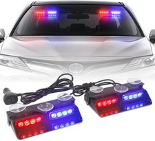 2 In 1 Red Blue Led Strobe Dash Light 16 Led 7.16 Inch Warning Hazard Safety Bar 2 In 1 Red Blue Led Strobe Dash Light 16 Led 7.16 Inch Warning Hazard Safety Bar
